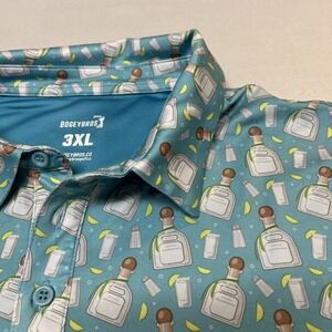 Bogey Bros Golf Polo Blue Tequila Liquor Margarita Mens 3XL